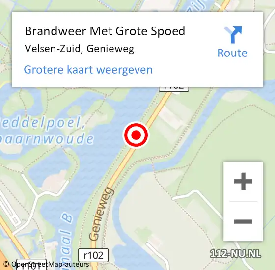 Locatie op kaart van de 112 melding: Brandweer Met Grote Spoed Naar Velsen-Zuid, Genieweg op 10 maart 2020 14:06