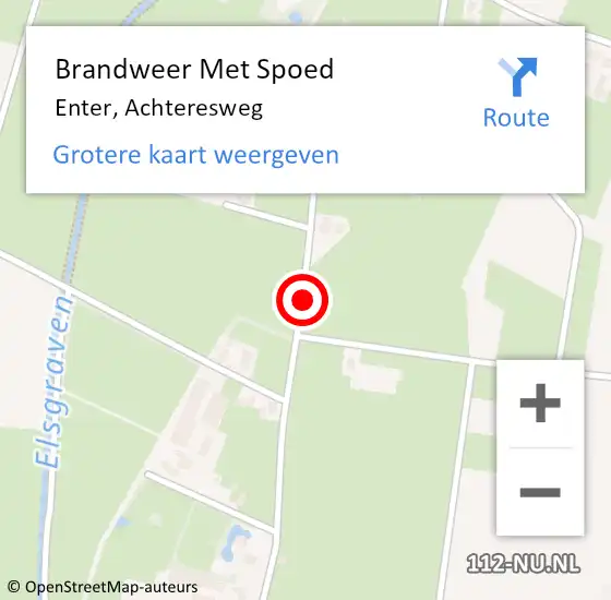 Locatie op kaart van de 112 melding: Brandweer Met Spoed Naar Enter, Achteresweg op 11 maart 2020 16:15