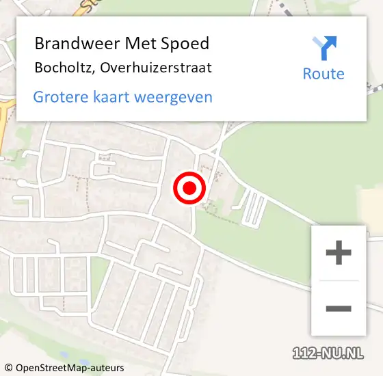 Locatie op kaart van de 112 melding: Brandweer Met Spoed Naar Bocholtz, Overhuizerstraat op 11 maart 2020 18:33