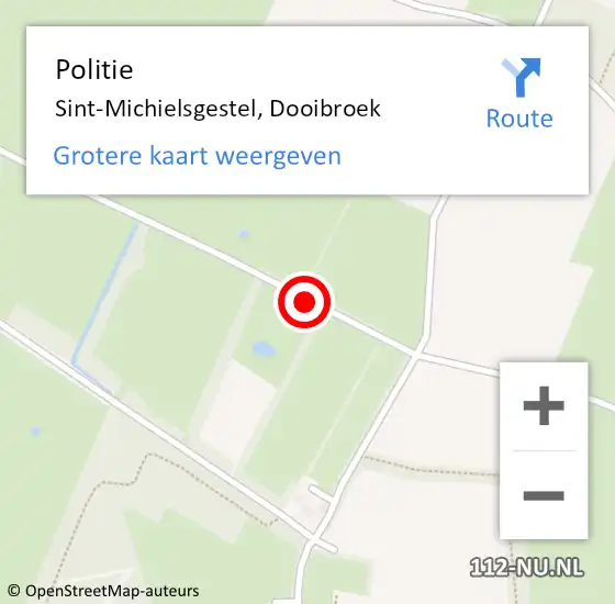 Locatie op kaart van de 112 melding: Politie Sint-Michielsgestel, Dooibroek op 12 maart 2020 15:53