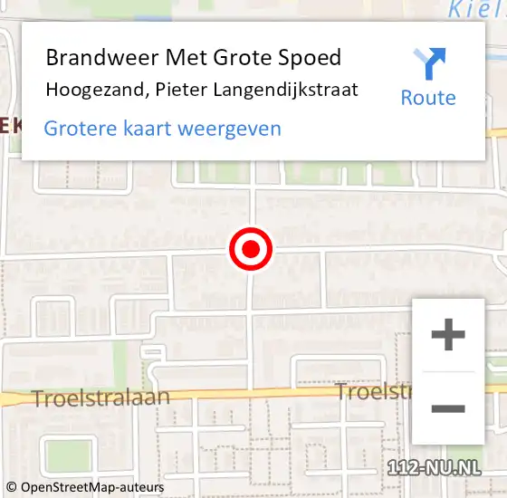 Locatie op kaart van de 112 melding: Brandweer Met Grote Spoed Naar Hoogezand, Pieter Langendijkstraat op 13 maart 2020 04:43