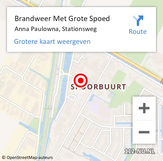 Locatie op kaart van de 112 melding: Brandweer Met Grote Spoed Naar Anna Paulowna, Stationsweg op 13 maart 2020 07:06