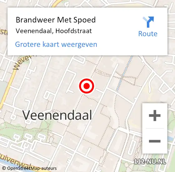 Locatie op kaart van de 112 melding: Brandweer Met Spoed Naar Veenendaal, Hoofdstraat op 13 maart 2020 18:27