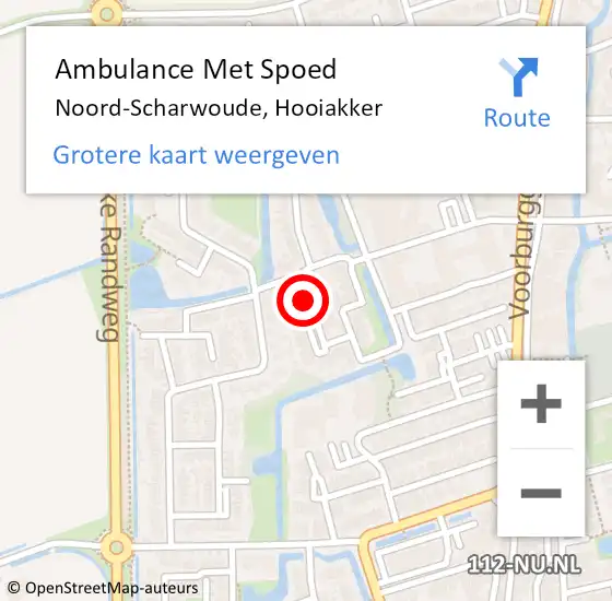 Locatie op kaart van de 112 melding: Ambulance Met Spoed Naar Noord-Scharwoude, Hooiakker op 13 maart 2020 21:34