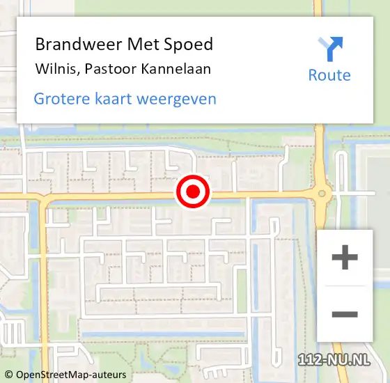 Locatie op kaart van de 112 melding: Brandweer Met Spoed Naar Wilnis, Pastoor Kannelaan op 14 maart 2020 12:32