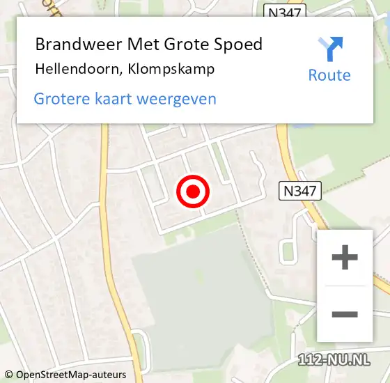 Locatie op kaart van de 112 melding: Brandweer Met Grote Spoed Naar Hellendoorn, Klompskamp op 16 maart 2020 12:04