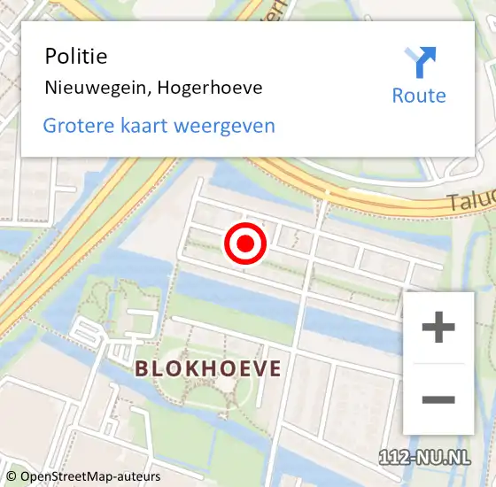 Locatie op kaart van de 112 melding: Politie Nieuwegein, Hogerhoeve op 16 maart 2020 13:22