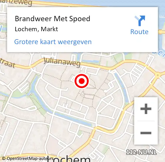 Locatie op kaart van de 112 melding: Brandweer Met Spoed Naar Lochem, Markt op 16 maart 2020 14:29