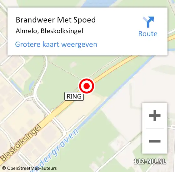 Locatie op kaart van de 112 melding: Brandweer Met Spoed Naar Almelo, Bleskolksingel op 16 maart 2020 17:08