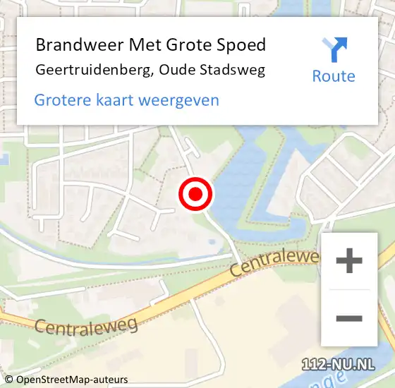 Locatie op kaart van de 112 melding: Brandweer Met Grote Spoed Naar Geertruidenberg, Oude Stadsweg op 16 maart 2020 17:51