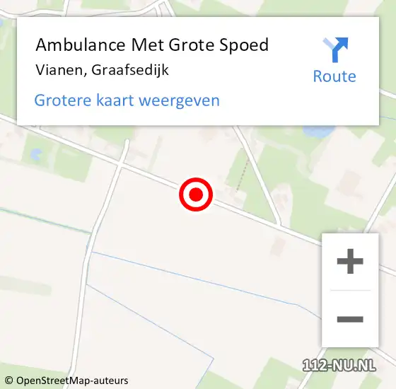 Locatie op kaart van de 112 melding: Ambulance Met Grote Spoed Naar Vianen, Graafsedijk op 16 maart 2020 23:03