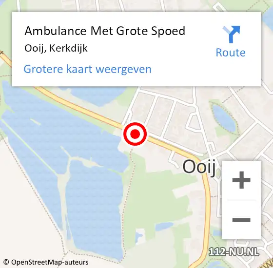 Locatie op kaart van de 112 melding: Ambulance Met Grote Spoed Naar Ooij, Kerkdijk op 17 maart 2020 15:51