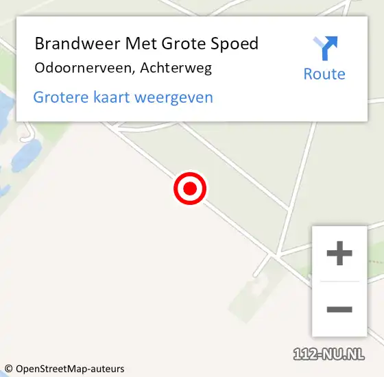 Locatie op kaart van de 112 melding: Brandweer Met Grote Spoed Naar Odoornerveen, Achterweg op 17 maart 2020 16:10