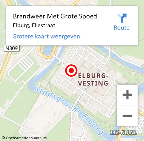 Locatie op kaart van de 112 melding: Brandweer Met Grote Spoed Naar Elburg, Ellestraat op 17 maart 2020 19:26