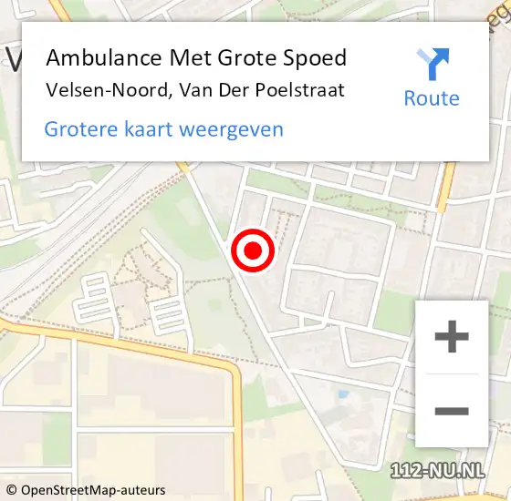 Locatie op kaart van de 112 melding: Ambulance Met Grote Spoed Naar Velsen-Noord, Van Der Poelstraat op 17 maart 2020 19:45