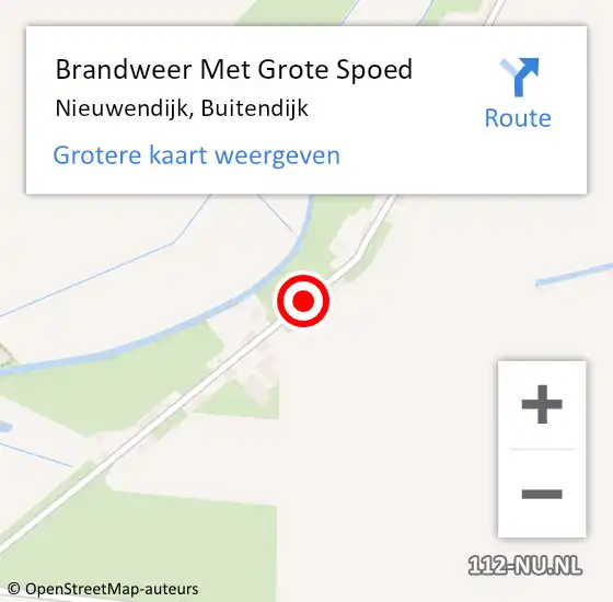 Locatie op kaart van de 112 melding: Brandweer Met Grote Spoed Naar Nieuwendijk, Buitendijk op 17 maart 2020 22:08