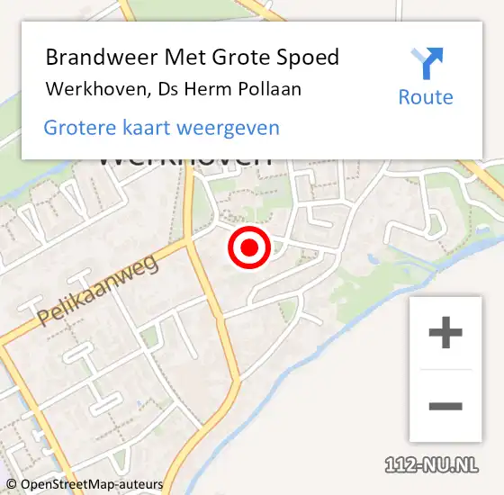 Locatie op kaart van de 112 melding: Brandweer Met Grote Spoed Naar Werkhoven, Ds Herm Pollaan op 18 maart 2020 02:22