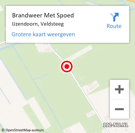 Locatie op kaart van de 112 melding: Brandweer Met Spoed Naar IJzendoorn, Veldsteeg op 18 maart 2020 10:23