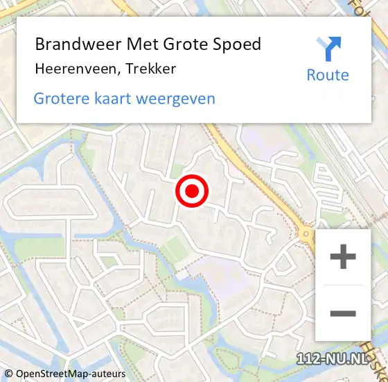 Locatie op kaart van de 112 melding: Brandweer Met Grote Spoed Naar Heerenveen, Trekker op 18 maart 2020 11:38