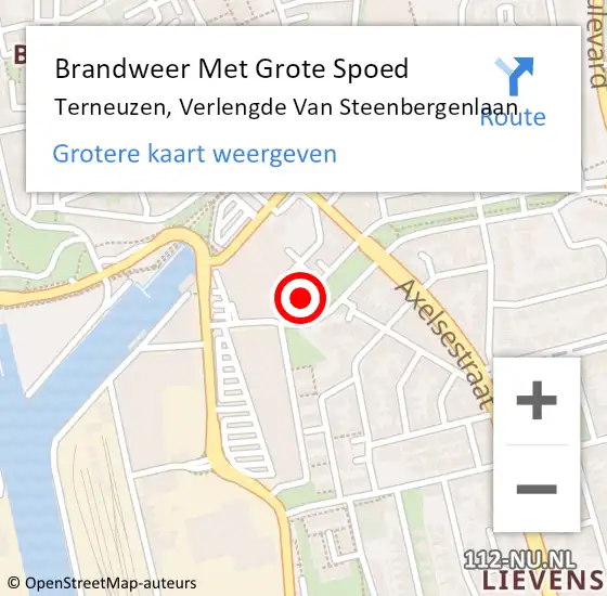 Locatie op kaart van de 112 melding: Brandweer Met Grote Spoed Naar Terneuzen, Verlengde Van Steenbergenlaan op 18 maart 2020 13:49