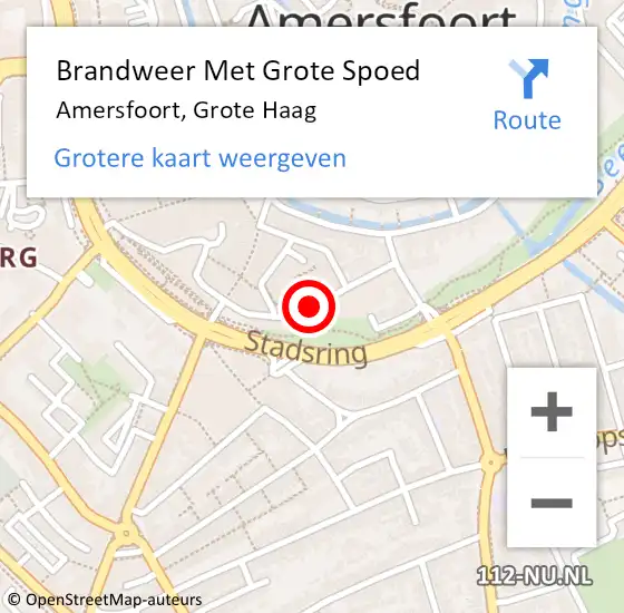 Locatie op kaart van de 112 melding: Brandweer Met Grote Spoed Naar Amersfoort, Grote Haag op 18 maart 2020 15:47