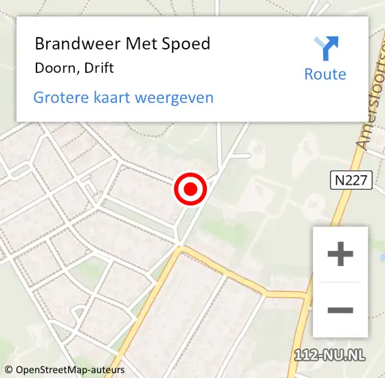 Locatie op kaart van de 112 melding: Brandweer Met Spoed Naar Doorn, Drift op 18 maart 2020 16:36