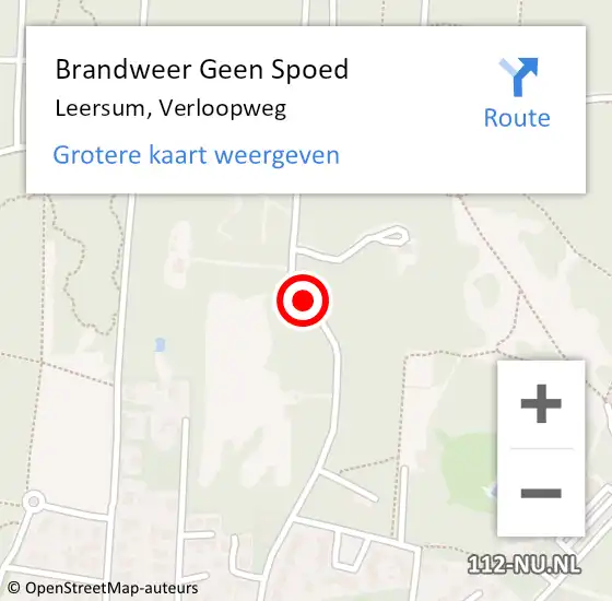 Locatie op kaart van de 112 melding: Brandweer Geen Spoed Naar Leersum, Verloopweg op 18 maart 2020 22:26