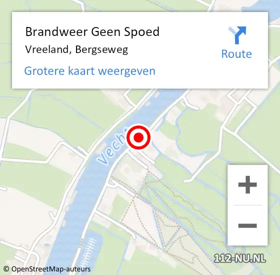 Locatie op kaart van de 112 melding: Brandweer Geen Spoed Naar Vreeland, Bergseweg op 19 maart 2020 12:09