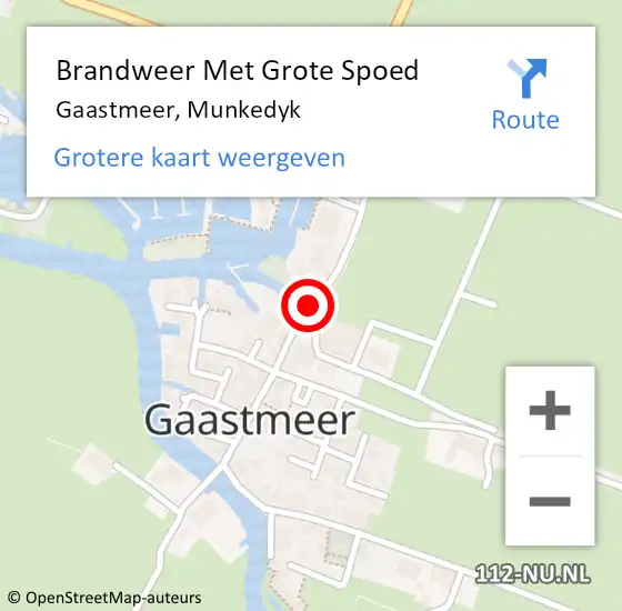 Locatie op kaart van de 112 melding: Brandweer Met Grote Spoed Naar Gaastmeer, Munkedyk op 19 maart 2020 14:58