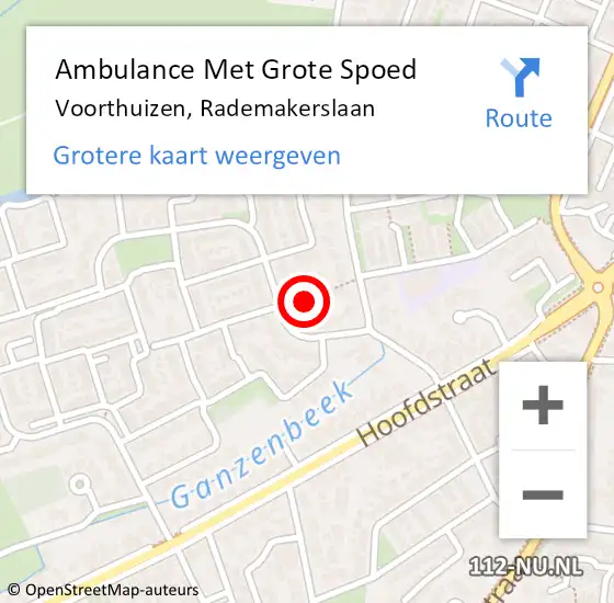 Locatie op kaart van de 112 melding: Ambulance Met Grote Spoed Naar Voorthuizen, Rademakerslaan op 19 maart 2020 15:04