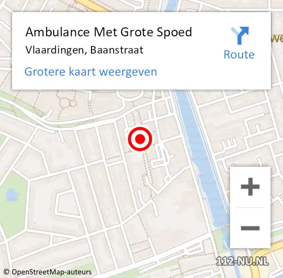 Locatie op kaart van de 112 melding: Ambulance Met Grote Spoed Naar Vlaardingen, Baanstraat op 19 maart 2020 15:19