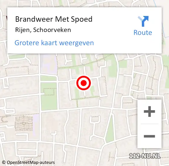 Locatie op kaart van de 112 melding: Brandweer Met Spoed Naar Rijen, Schoorveken op 19 maart 2020 20:40