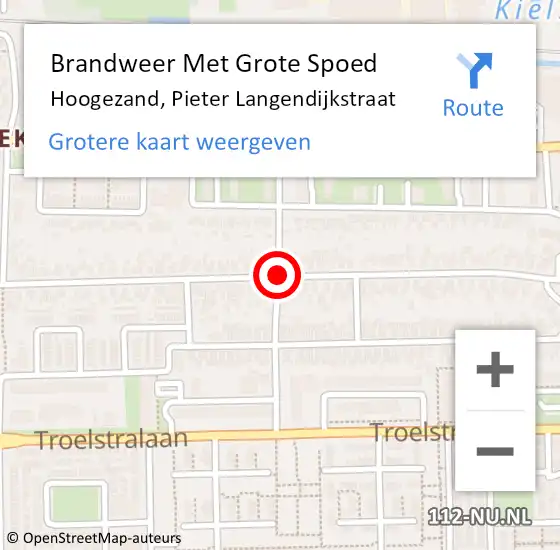 Locatie op kaart van de 112 melding: Brandweer Met Grote Spoed Naar Hoogezand, Pieter Langendijkstraat op 20 maart 2020 11:20