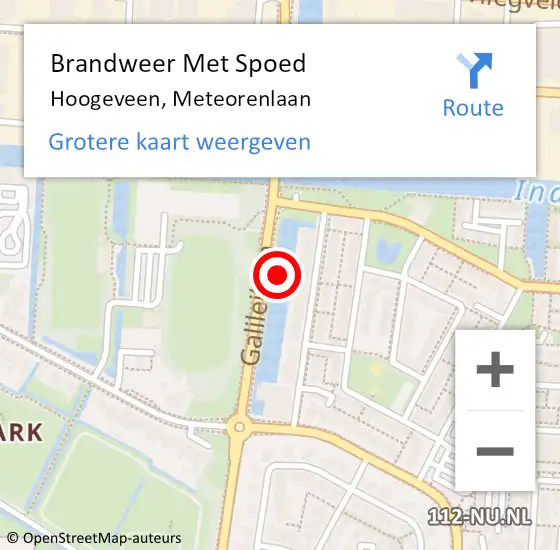 Locatie op kaart van de 112 melding: Brandweer Met Spoed Naar Hoogeveen, Meteorenlaan op 20 maart 2020 12:14