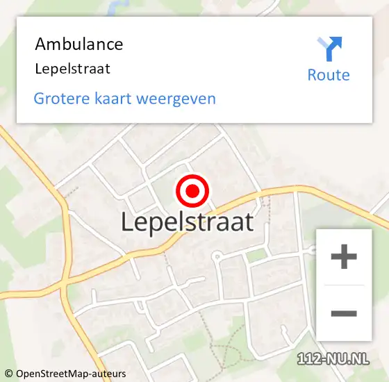 Locatie op kaart van de 112 melding: Ambulance Lepelstraat op 20 maart 2020 14:23