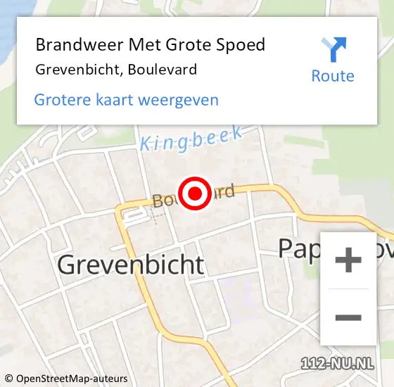 Locatie op kaart van de 112 melding: Brandweer Met Grote Spoed Naar Grevenbicht, Boulevard op 20 maart 2020 19:26