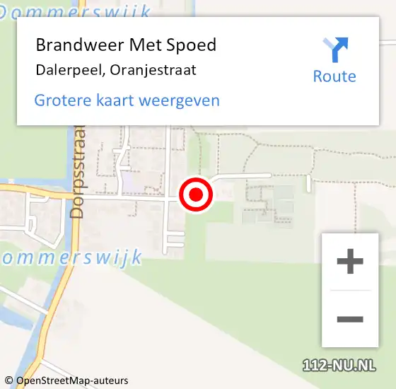 Locatie op kaart van de 112 melding: Brandweer Met Spoed Naar Dalerpeel, Oranjestraat op 20 maart 2020 20:51