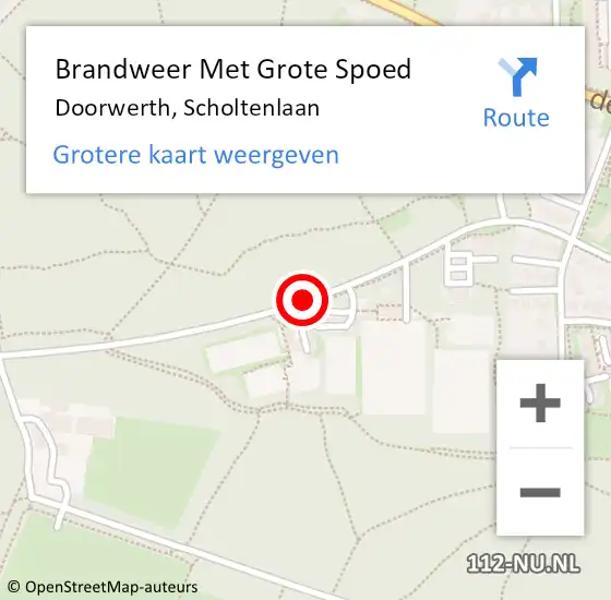 Locatie op kaart van de 112 melding: Brandweer Met Grote Spoed Naar Doorwerth, Scholtenlaan op 21 maart 2020 09:37