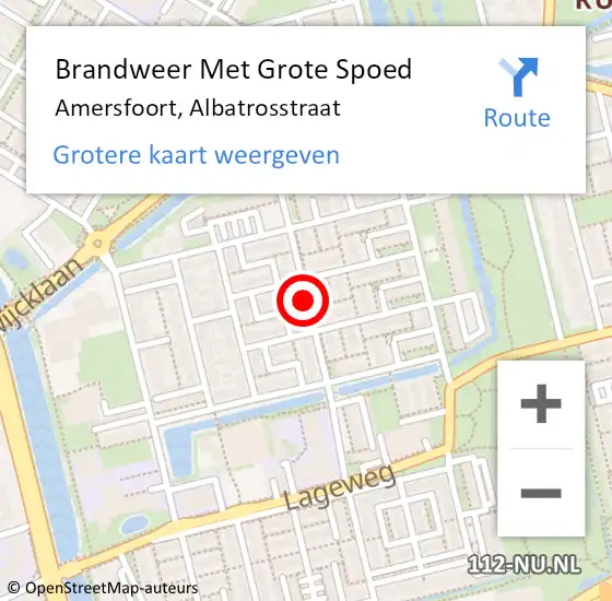 Locatie op kaart van de 112 melding: Brandweer Met Grote Spoed Naar Amersfoort, Albatrosstraat op 21 maart 2020 17:30