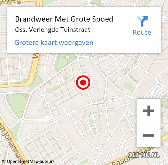 Locatie op kaart van de 112 melding: Brandweer Met Grote Spoed Naar Oss, Verlengde Tuinstraat op 21 maart 2020 18:40