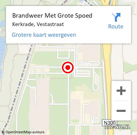 Locatie op kaart van de 112 melding: Brandweer Met Grote Spoed Naar Kerkrade, Vestastraat op 21 maart 2020 19:17