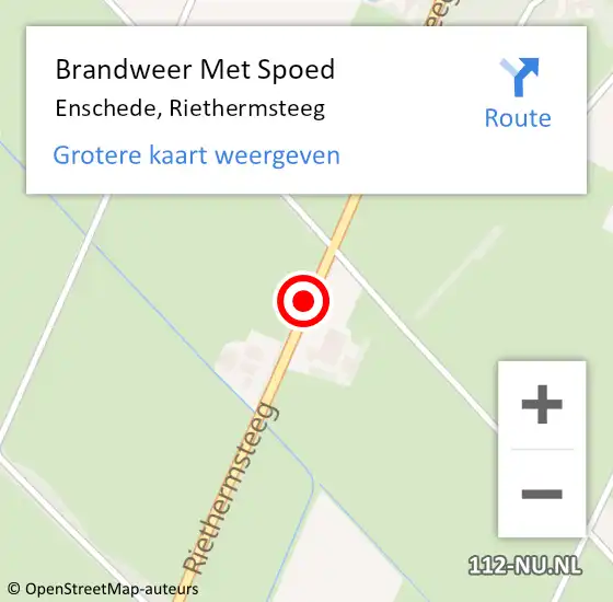 Locatie op kaart van de 112 melding: Brandweer Met Spoed Naar Enschede, Riethermsteeg op 21 maart 2020 20:58