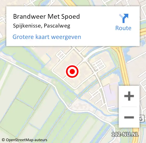 Locatie op kaart van de 112 melding: Brandweer Met Spoed Naar Spijkenisse, Pascalweg op 22 maart 2020 04:19