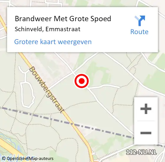 Locatie op kaart van de 112 melding: Brandweer Met Grote Spoed Naar Schinveld, Emmastraat op 22 maart 2020 19:24