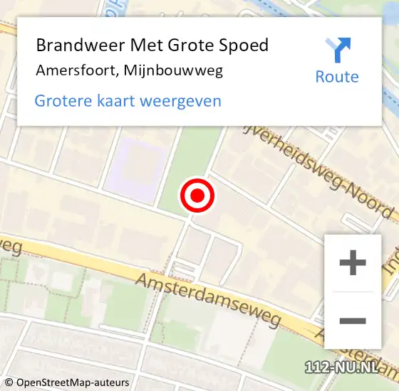 Locatie op kaart van de 112 melding: Brandweer Met Grote Spoed Naar Amersfoort, Mijnbouwweg op 23 maart 2020 02:10