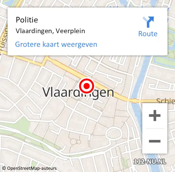 Locatie op kaart van de 112 melding: Politie Vlaardingen, Veerplein op 23 maart 2020 06:41