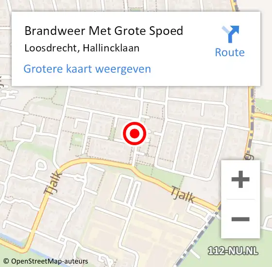 Locatie op kaart van de 112 melding: Brandweer Met Grote Spoed Naar Loosdrecht, Hallincklaan op 23 maart 2020 07:04