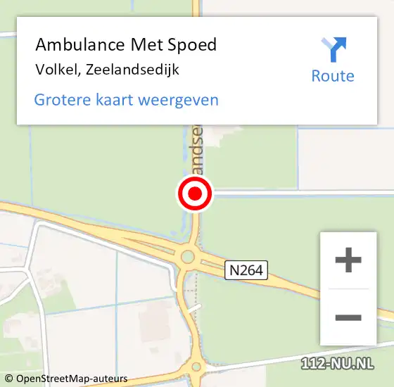 Locatie op kaart van de 112 melding: Ambulance Met Spoed Naar Volkel, Zeelandsedijk op 23 maart 2020 11:04