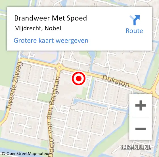 Locatie op kaart van de 112 melding: Brandweer Met Spoed Naar Mijdrecht, Nobel op 23 maart 2020 12:54