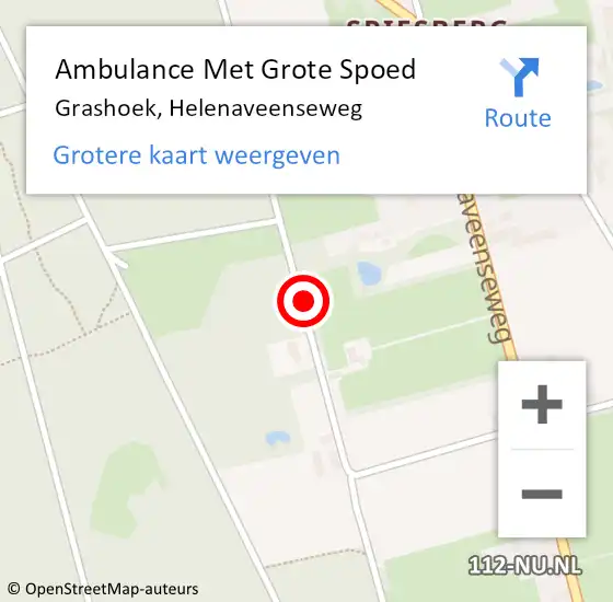 Locatie op kaart van de 112 melding: Ambulance Met Grote Spoed Naar Grashoek, Helenaveenseweg op 23 maart 2020 16:26
